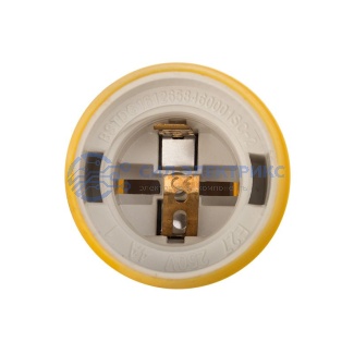 фото Патрон E27 силиконовый со шнуром 1 м желтый REXANT