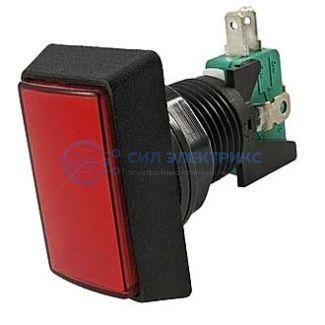 фото Кнопка GMSI-3B-R no(nc)+nc(no) red, красная подсветка, 3 контактных положения, кнопка с нормальным/обратным контактом, 50 мм