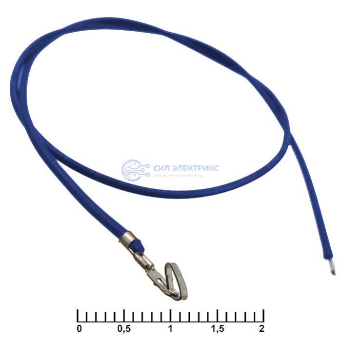 Разъем питания низковольтный HU 2,54 mm AWG26 0,3m blue фото Разъем питания низковольтный HU 2,54 mm AWG26 0,3m blue