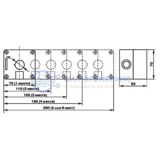 фото Корпус пластиковый КП 4 кнопки 22 мм