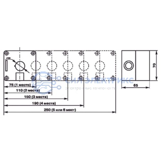 фото Корпус пластиковый КП 4 кнопки 22 мм