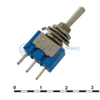 фото Микротумблер MTS-103-A2, ON-OFF-ON, SPDT, 3 А, 250 В, 20 мОм