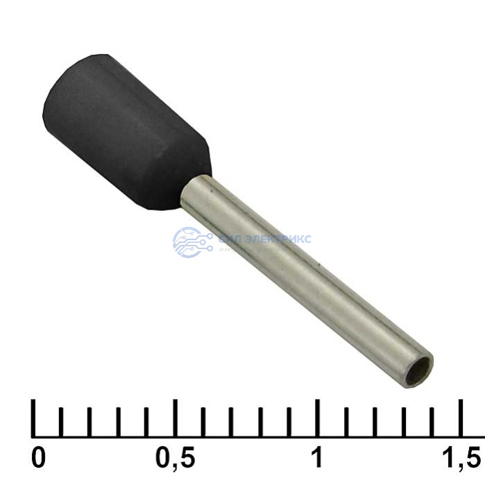 Наконечник на кабель DN00712 black (1.2x12mm) фото Наконечник на кабель DN00712 black (1.2x12mm)