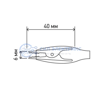 фото Зажим «крокодил» 5 А 40 мм в изоляторе REXANT