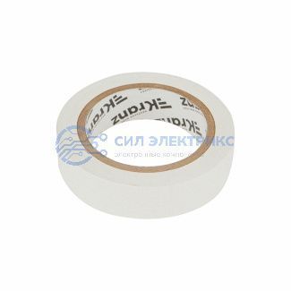 фото Изолента ПВХ 0,13х15 мм, 10 м, белая KRANZ