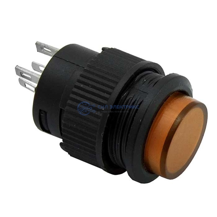 Кнопочный переключатель R16-503BD-Y Non Lock фото Кнопочный переключатель R16-503BD-Y Non Lock