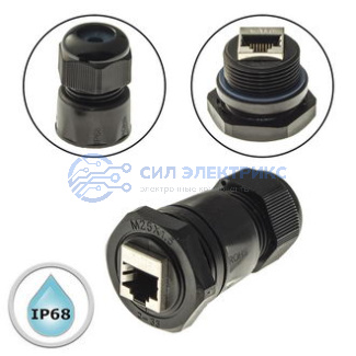 Герметичный разъем RJ45M25Z1-6B фото Герметичный разъем RJ45M25Z1-6B