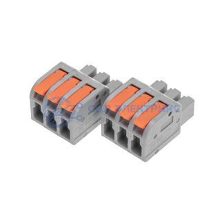 Клемма СМК 222-423R проходная разъемная 3 полюса серая 0,2-2,5/4мм² (40 шт/уп) REXANT фото Клемма СМК 222-423R проходная разъемная 3 полюса серая 0,2-2,5/4мм² (40 шт/уп) REXANT