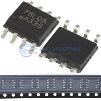 фото Микросхема питания LM78L05D, 5V, 100mA, корпус TO-92, рабочая температура от -40°C до +125°C