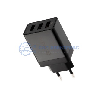 Сетевое зарядное устройство-переходник REXANT 3xUSB адаптер, 30W черное фото Сетевое зарядное устройство-переходник REXANT 3xUSB адаптер, 30W черное