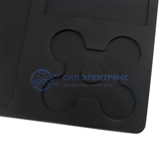 Коврик антистатический термостойкий 329х208х2.6 мм черный фото Коврик антистатический термостойкий 329х208х2.6 мм черный