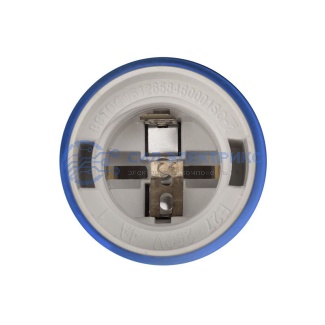 фото Патрон E27 силиконовый со шнуром 1 м синий REXANT