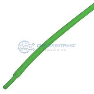 фото Трубка термоусаживаемая ТУТ нг 1,5/0,75мм, зеленая, упаковка 50 шт. по 1м REXANT