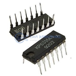 фото Микросхема КР531ЛА3, 5 В напряжение питания, 12 выводов, 140 МГц, рабочий диапазон температур от -40°C до +85°C