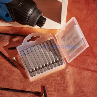 Бита шестигранная HEX-6х50 мм для шуруповерта (упак. 10 шт.) Kranz фото Бита шестигранная HEX-6х50 мм для шуруповерта (упак. 10 шт.) Kranz