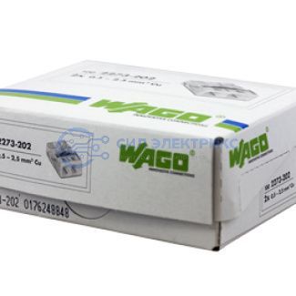 фото 2273-202 Экспресс-клемма 2-проводная до 2,5 мм², (100 шт./уп.) WAGO