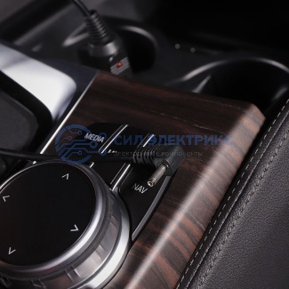 фото Автозарядка с индикатором (разъем 1.4х3.4) (АЗУ) шнур прямой 1.5 м REXANT