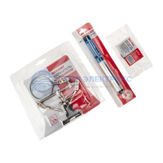 фото Набор К22 для пайки REXANT вспомогательный («Третья рука», подставка, экстрактор)