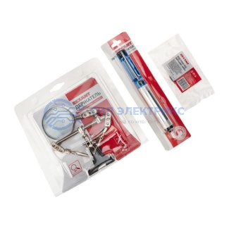 фото Набор К22 для пайки REXANT вспомогательный («Третья рука», подставка, экстрактор)