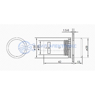фото Кнопка EB22 возвратная красная NO+NC 300 В