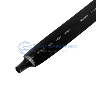 фото Трубка термоусаживаемая ТУТ 15,0/7,5мм, черная, упаковка 50 шт. по 1м, PROconnect