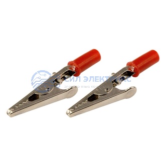 фото Зажим крокодил REXANT, длина 53 мм, ток 15A, 2 шт.