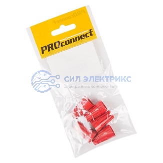фото Соединительный изолирующий зажим PROconnect "СИЗ-5", 4,0-13,5 мм², красный, 5 шт.