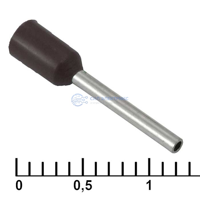 Наконечник на кабель DN00510 black (1x10mm) фото Наконечник на кабель DN00510 black (1x10mm)