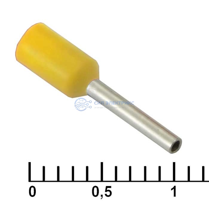 Наконечник на кабель DN00508 yellow (1x8mm) фото Наконечник на кабель DN00508 yellow (1x8mm)