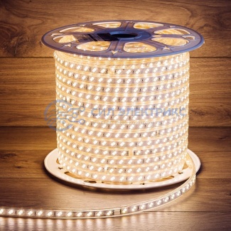 фото LED лента 220 В, 6.5x17 мм, IP67, SMD 5730, 120 LED/m, цвет свечения теплый белый, 100 м