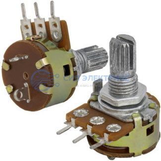 фото Потенциометр S16KN1-B, 1 кОм, линейный, ход 15 мм, корпус THT, модель L15KC