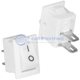 фото Клавишный переключатель KCD5-101-C3-W/2P, on-off, белый, номинальное напряжение 250 В, ток 6 А