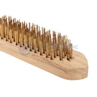 Шестирядная стальная щетка с деревянной ручкой 280 мм Kranz фото Шестирядная стальная щетка с деревянной ручкой 280 мм Kranz