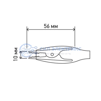 фото Зажим «крокодил» 5 А 56 мм в изоляторе REXANT