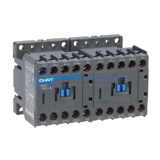 фото Контактор NXC-06M10/N реверс. 3P 6А AC380B (50/60Гц) 1НО (R)