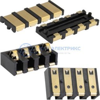 фото Прижимной разъем CCSL 04, 4 контакта, 5 А, шаг 3 мм, 9,55×12,65 мм