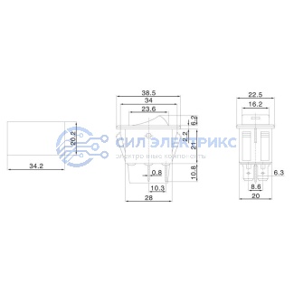 фото Выключатель клавишный 12V 35А (4с) ON-OFF с красной подсветкой (ASW-17D) REXANT (в упак. 1шт.)