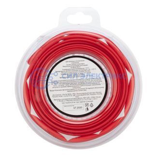 Трубка термоусаживаемая ТУТ нг 5,0/2,5мм, красная, ролик 2,44м REXANT фото Трубка термоусаживаемая ТУТ нг 5,0/2,5мм, красная, ролик 2,44м REXANT