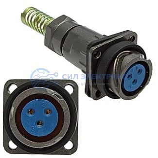 фото Разъем быстроразъемный FQ18-2pin ZPK-8, кабельный, угловая вилка с байонетным соединением