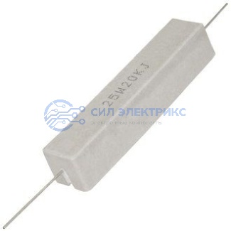 Резистор мощный постоянный RX27-1, 20 кОм, 25 Вт, допуск 5%, серия SQP25 фото Резистор мощный постоянный RX27-1, 20 кОм, 25 Вт, допуск 5%, серия SQP25