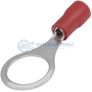 фото Наконечник кольцевой изолированный RV1.25-10 red