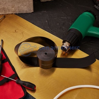 фото Термоусаживаемая лента с клеевым слоем REXANT 50 мм х 0,8 мм, черная, ролик 5 м, ТЛ-0,8