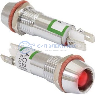 Светодиодный индикатор (лампа) L-615-R 220v (8mm) фото Светодиодный индикатор (лампа) L-615-R 220v (8mm)