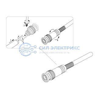 фото Разъем BNC штекер под винт с пружиной металл PROconnect