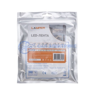 фото LED-лента 5 м 12 В 2835 6500 К IP65 60 LED/м для БП с клеммами LAMPER