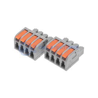 Клемма СМК 222-424R проходная разъемная 4 полюса серая 0,2-2,5/4мм² (20 шт/уп) REXANT фото Клемма СМК 222-424R проходная разъемная 4 полюса серая 0,2-2,5/4мм² (20 шт/уп) REXANT