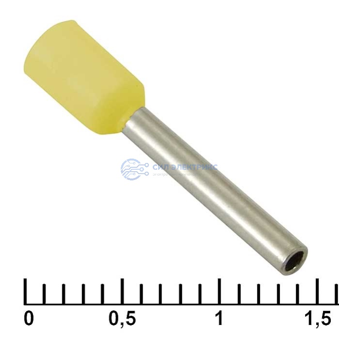 Наконечник на кабель DN01012 yellow (1.4x12mm) фото Наконечник на кабель DN01012 yellow (1.4x12mm)
