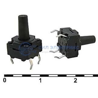 фото Тактовая кнопка WS88125-250AH, 8х8х5 мм, OFF-ON (4P), IP67, 250 мА, 12 В, 100 мОм