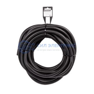 фото Труба автомобильная гофрированная ПП, Ø12,7мм, разрезная REXANT