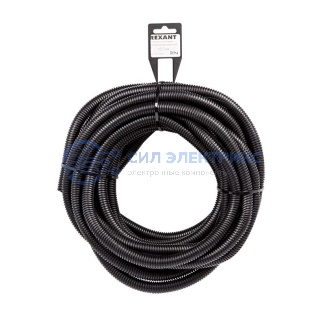 фото Труба автомобильная гофрированная ПП, Ø12,7мм, разрезная REXANT